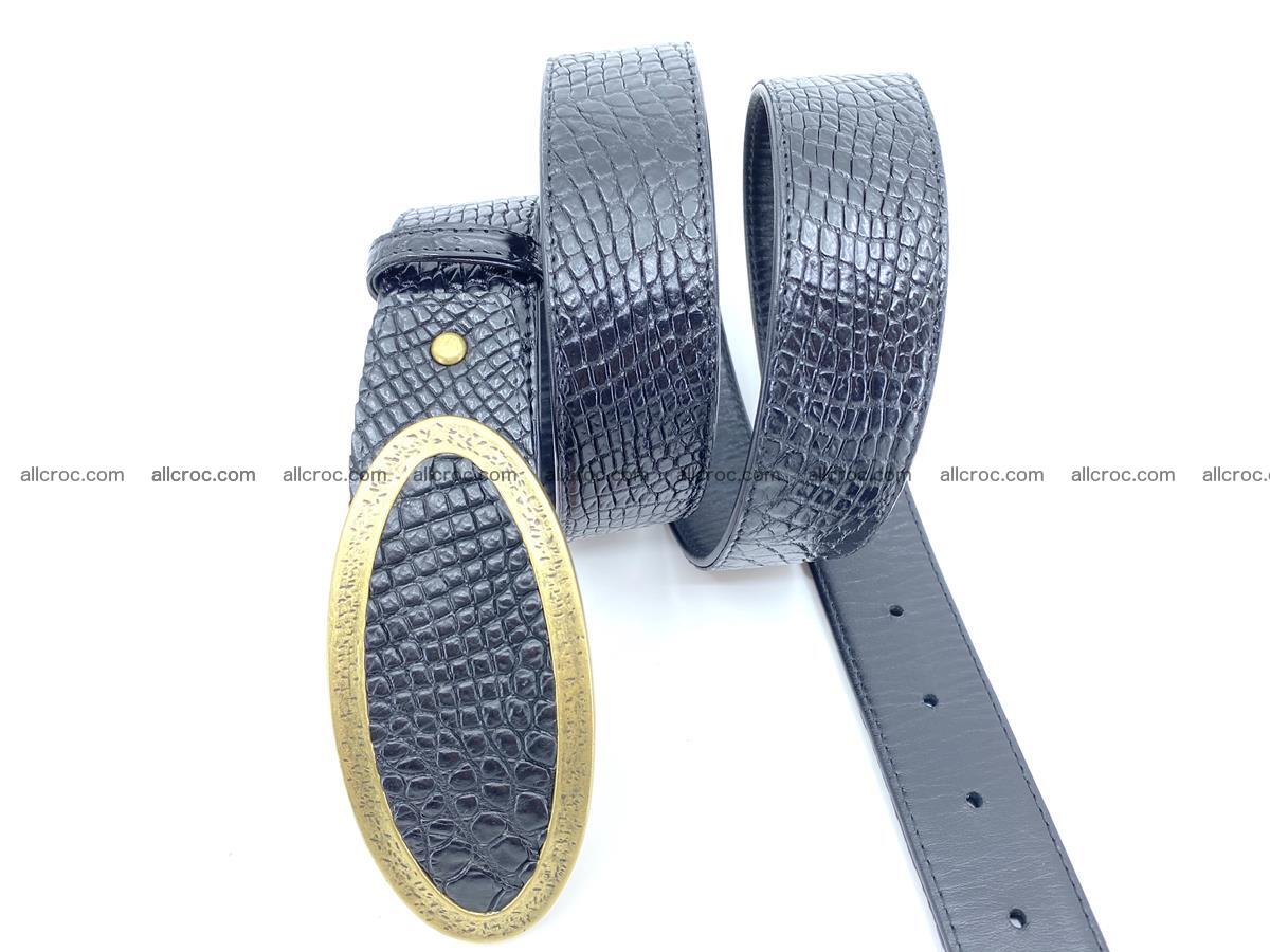 Handcrafted Crocodile leather belt 805 Foto 2