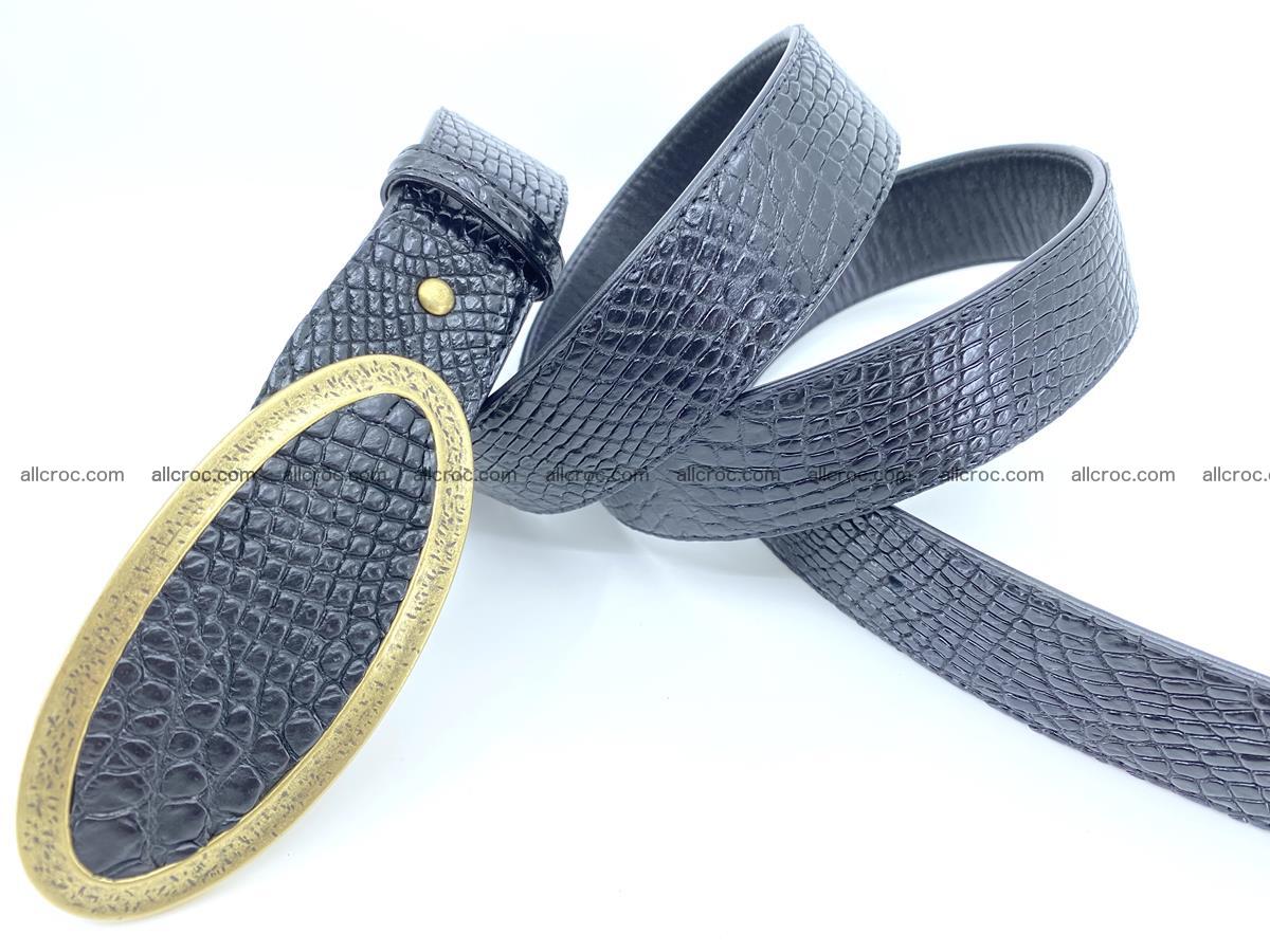 Handcrafted Crocodile leather belt 805 Foto 3