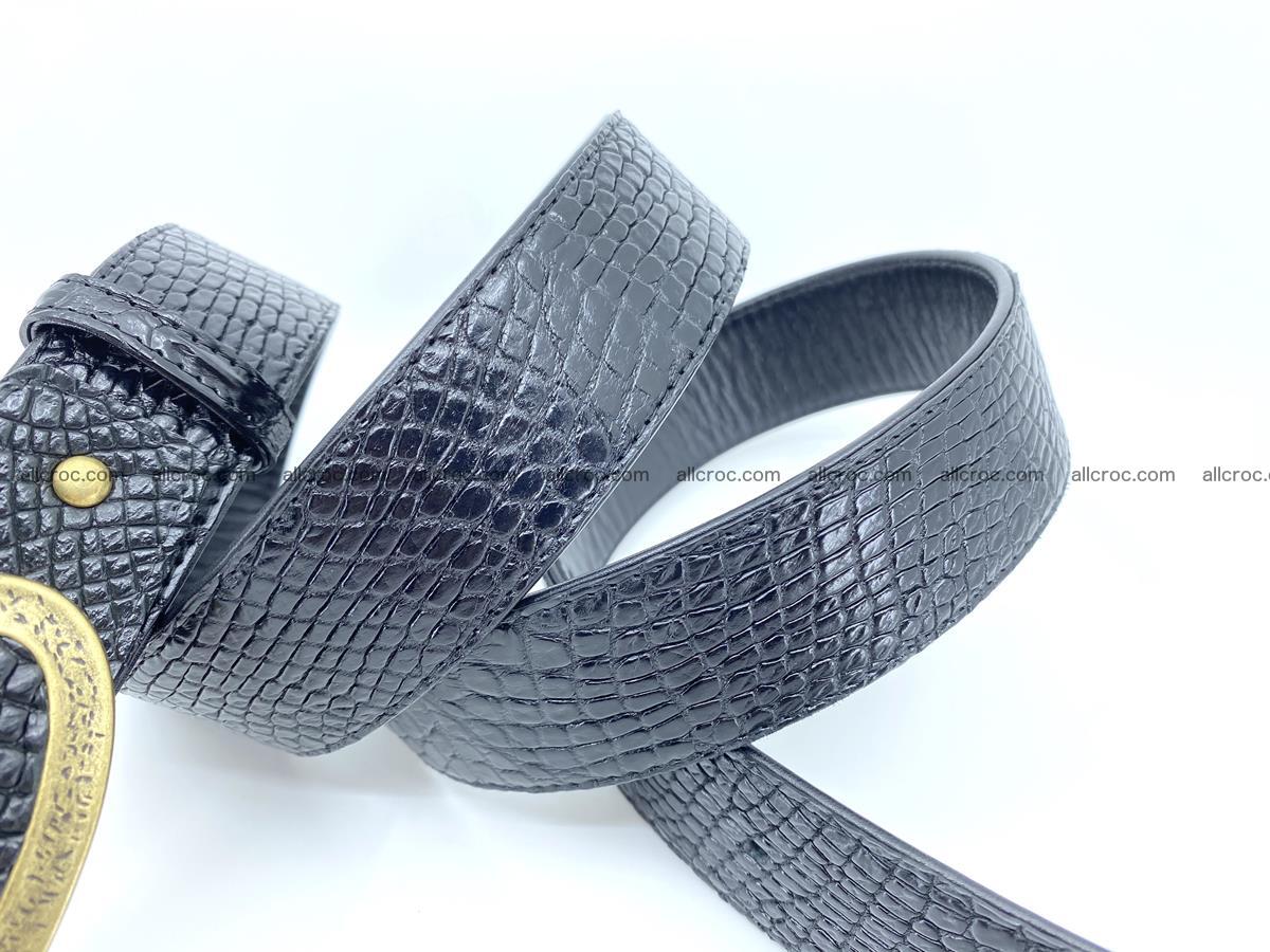 Handcrafted Crocodile leather belt 805 Foto 4
