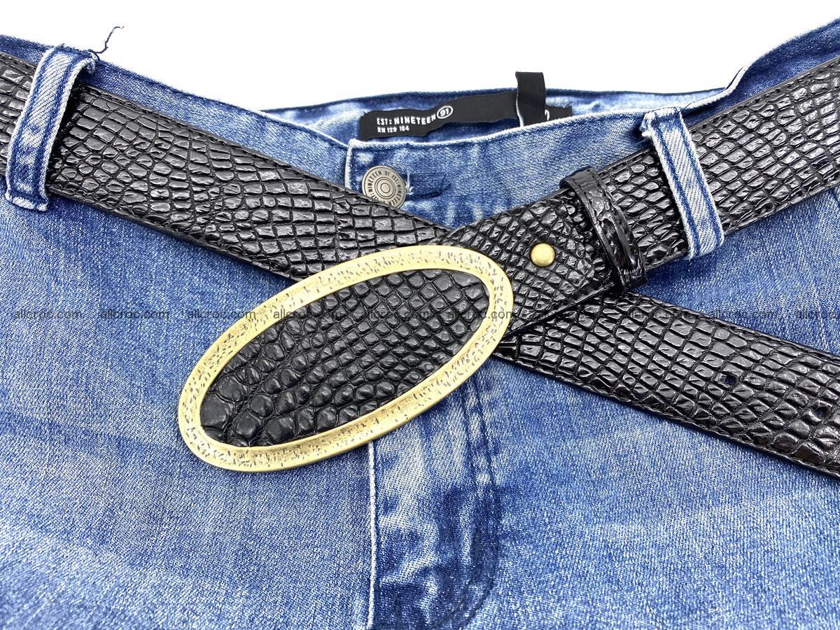 Handcrafted Crocodile leather belt 805 Foto 6