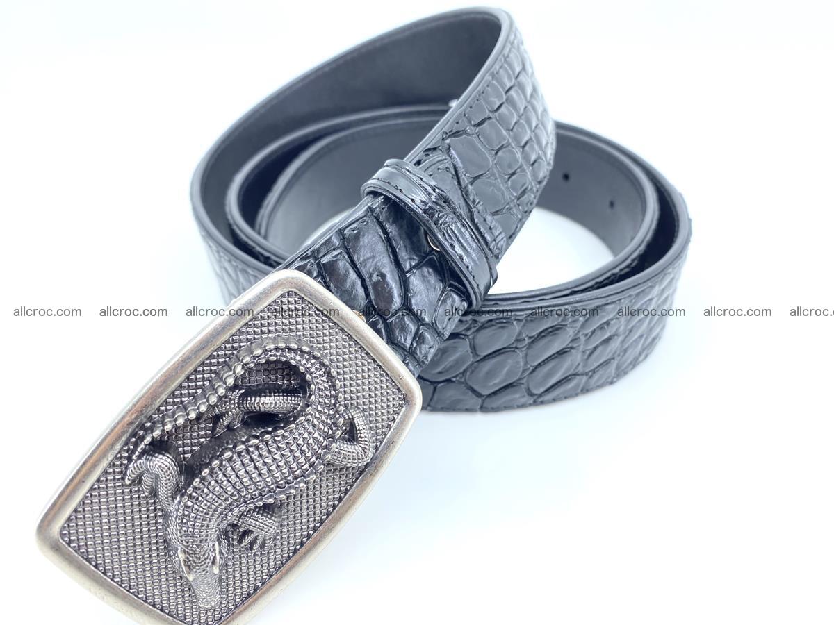 Handcrafted Crocodile leather belt 811 Foto 1
