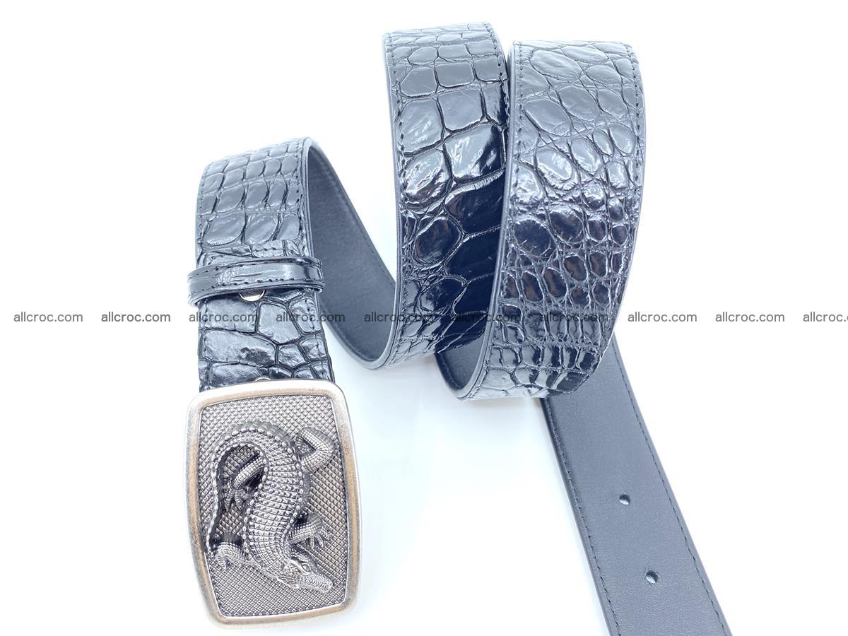 Handcrafted Crocodile leather belt 811 Foto 2