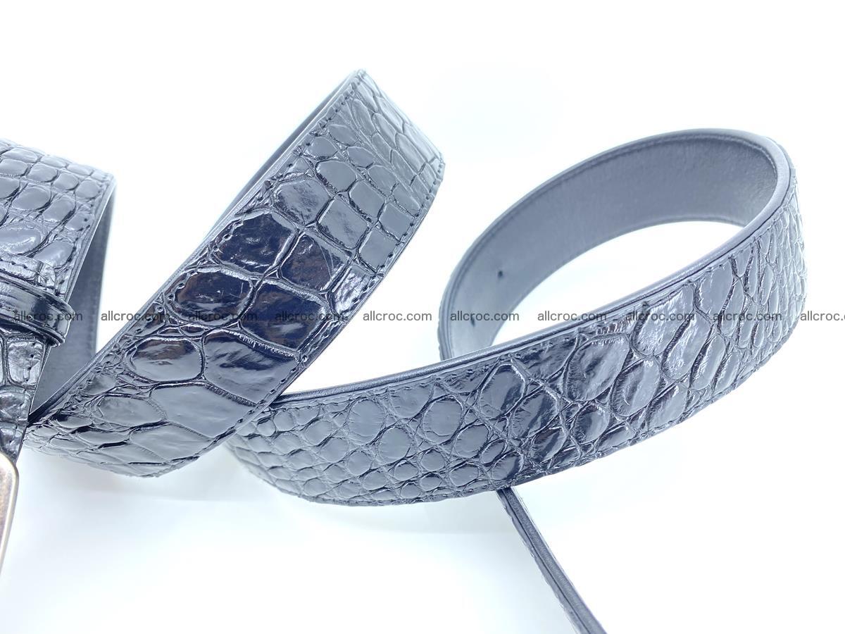 Handcrafted Crocodile leather belt 811 Foto 4