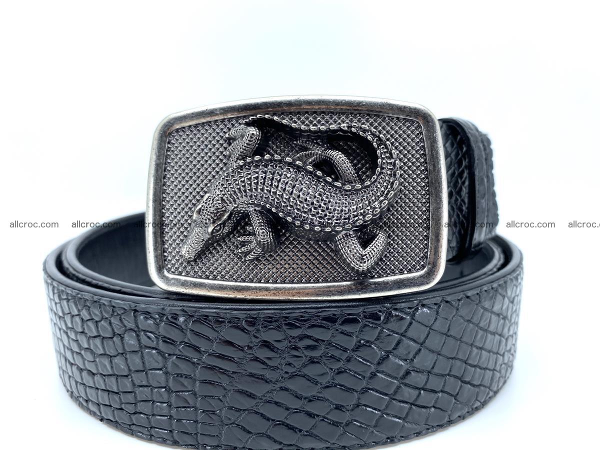 Handcrafted Crocodile leather belt 813 Foto 0