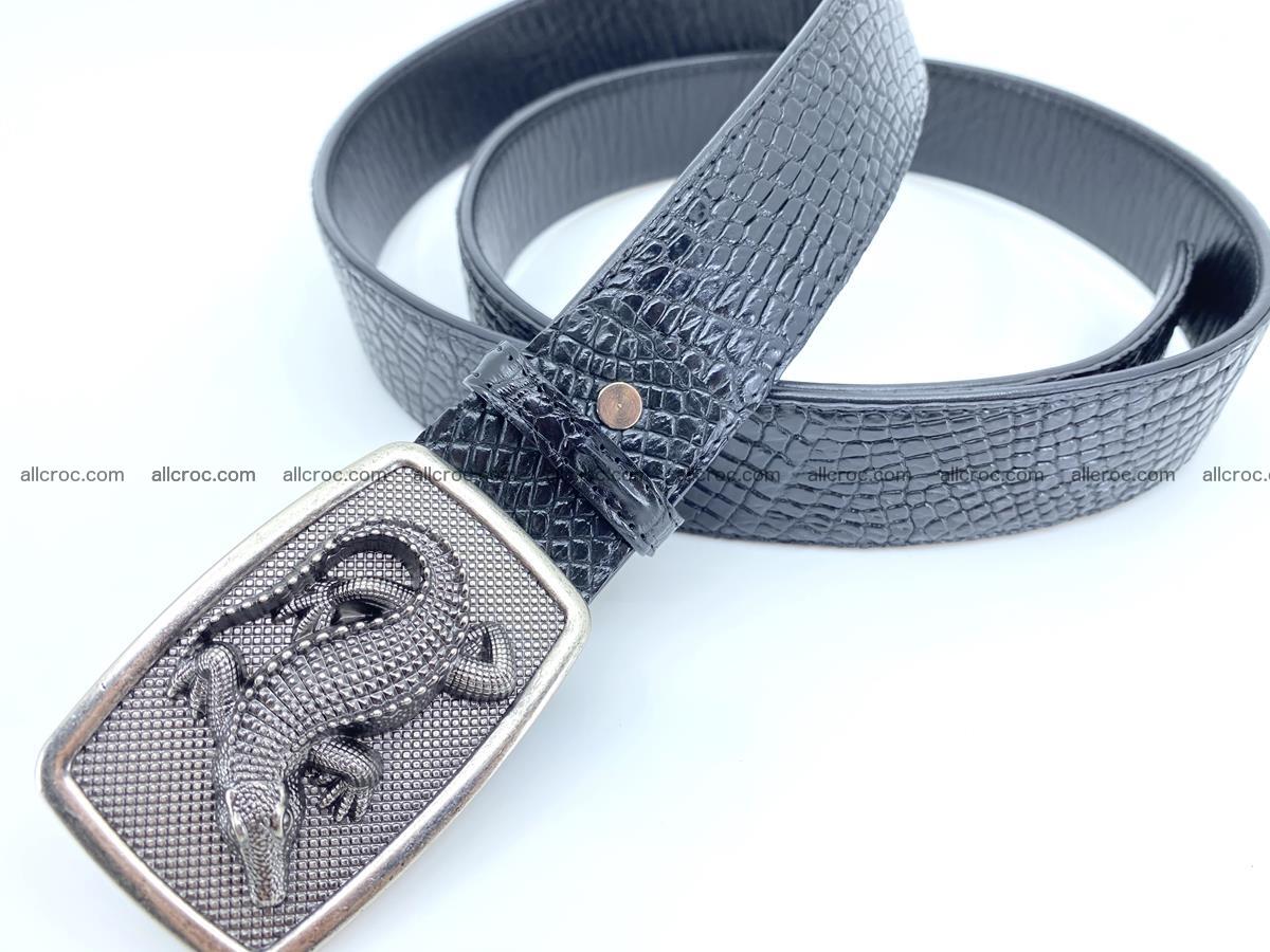 Handcrafted Crocodile leather belt 813 Foto 1