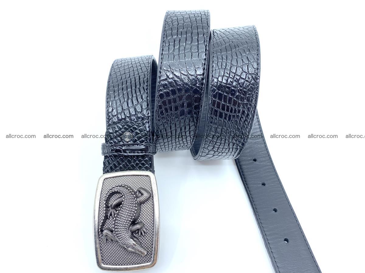 Handcrafted Crocodile leather belt 813 Foto 2