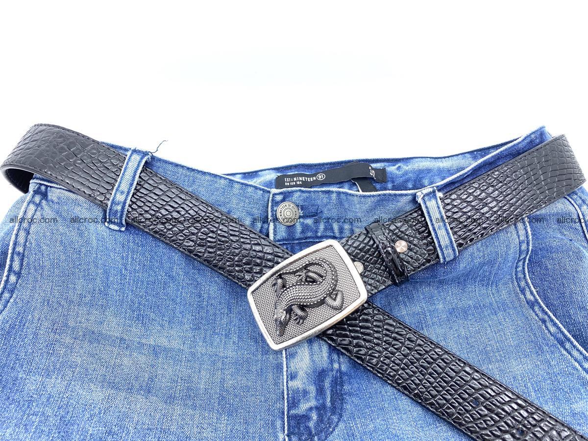 Handcrafted Crocodile leather belt 813 Foto 5