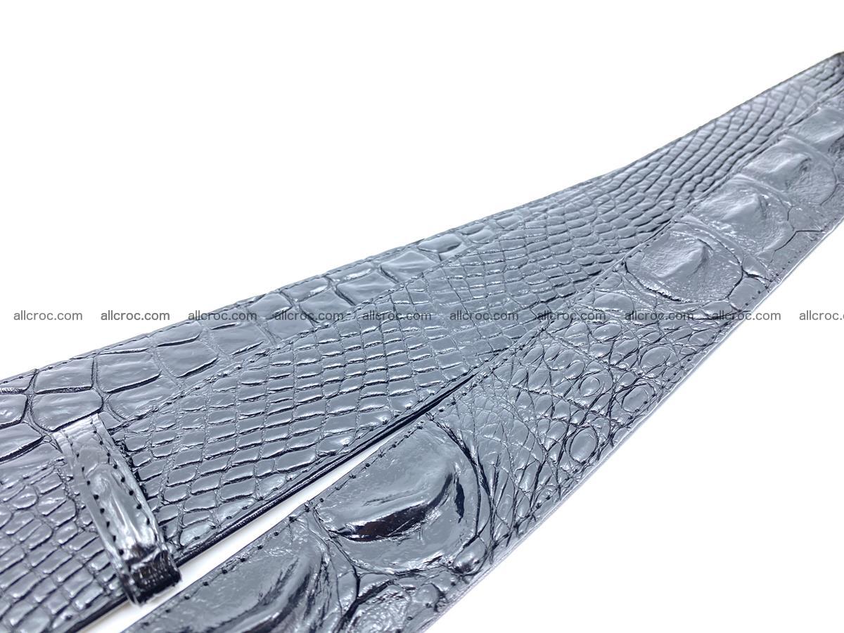 Handcrafted Crocodile leather belt 817 Foto 9