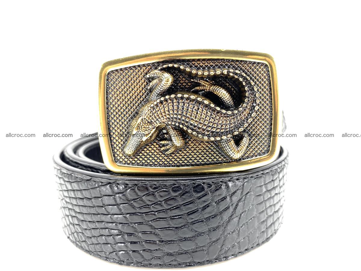 Handcrafted Crocodile leather belt 817 Foto 0