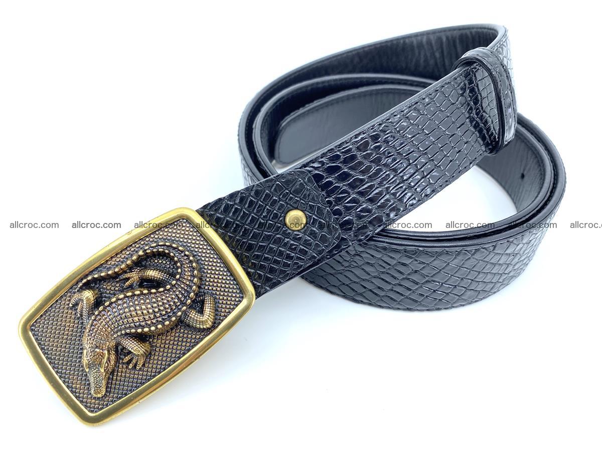 Handcrafted Crocodile leather belt 817 Foto 1