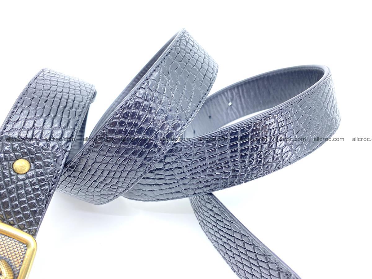 Handcrafted Crocodile leather belt 817 Foto 4