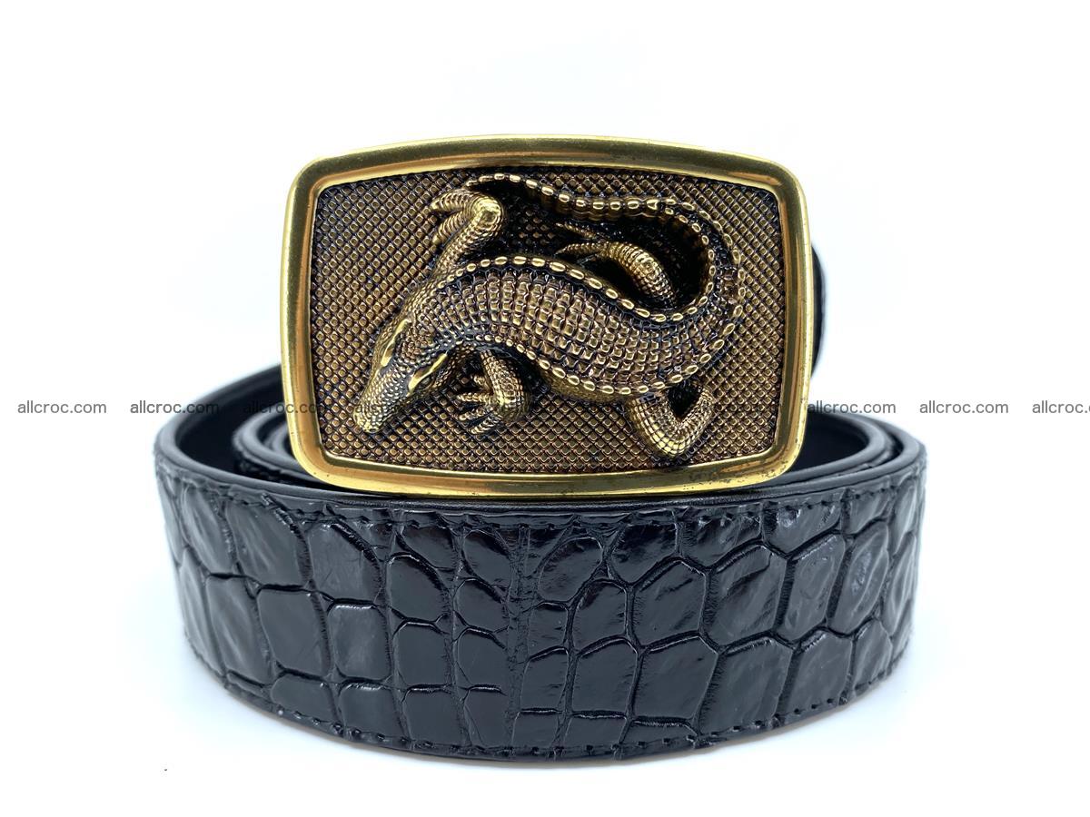 Handcrafted Crocodile leather belt 815 Foto 0