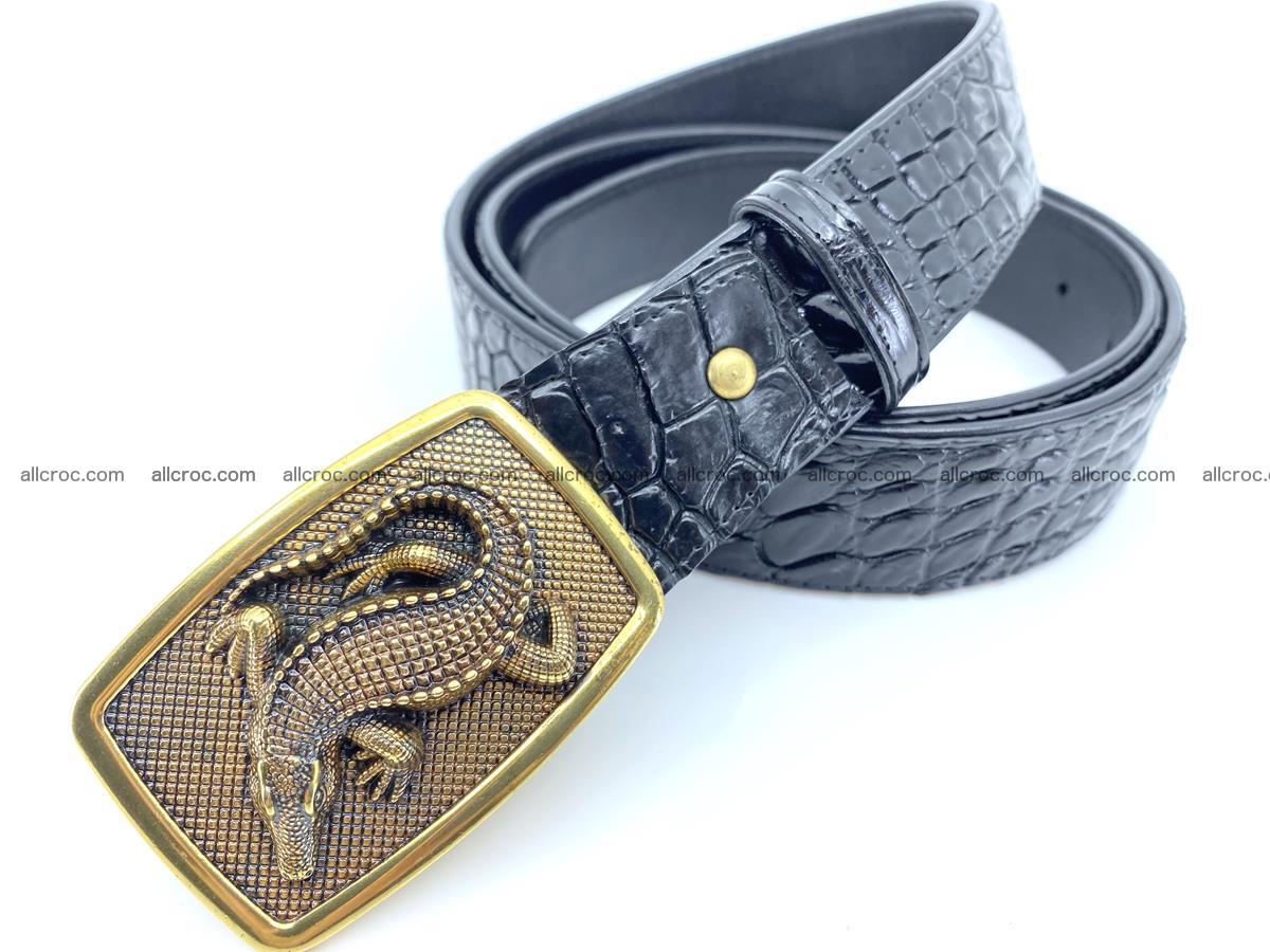 Handcrafted Crocodile leather belt 815 Foto 1
