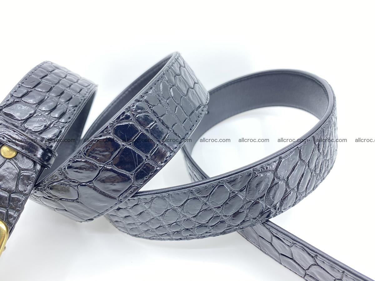 Handcrafted Crocodile leather belt 815 Foto 4