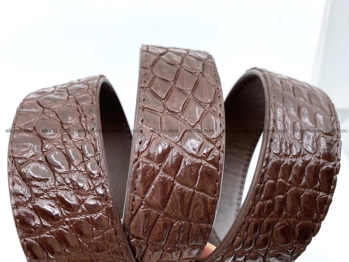 Handcrafted Crocodile leather belt 757 Foto 9