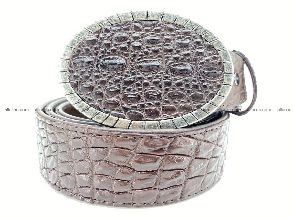 Handcrafted Crocodile leather belt 772 Foto 0
