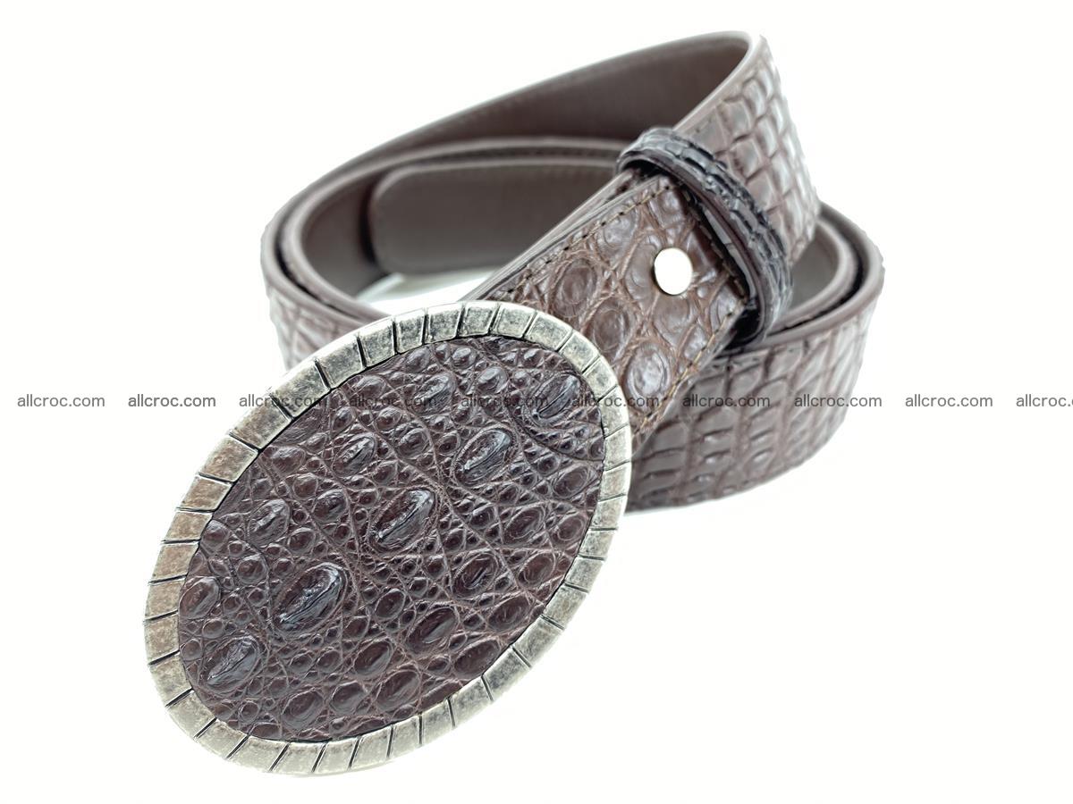 Handcrafted Crocodile leather belt 772 Foto 1