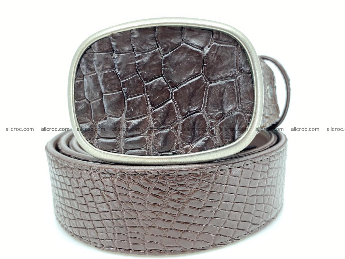 Handcrafted Crocodile leather belt 782 Foto 0