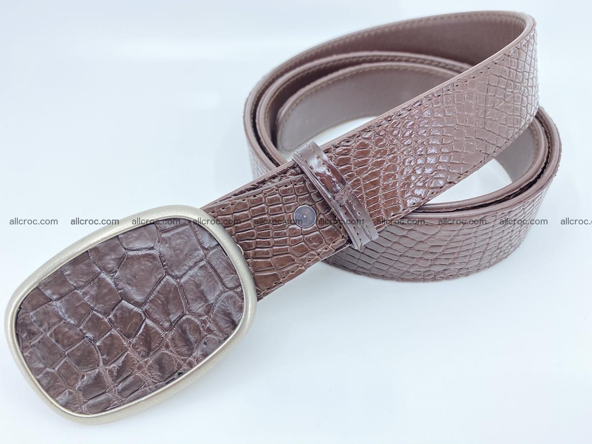 Handcrafted Crocodile leather belt 782 Foto 1