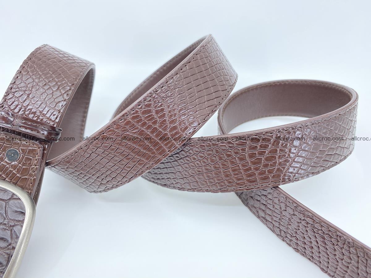 Handcrafted Crocodile leather belt 782 Foto 4