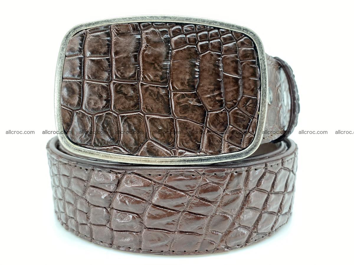 Handcrafted Crocodile leather belt 783 Foto 0