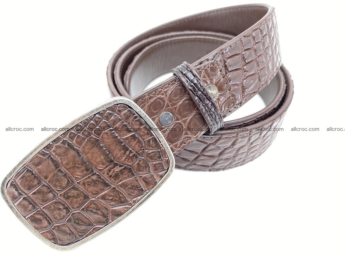 Handcrafted Crocodile leather belt 783 Foto 1