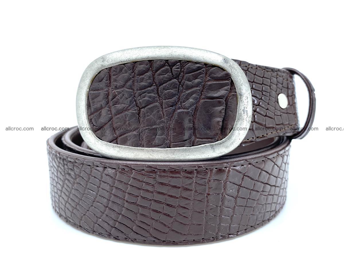 Handcrafted Crocodile leather belt 797 Foto 11