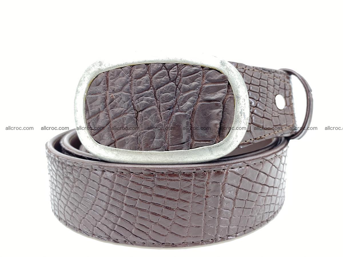 Handcrafted Crocodile leather belt 797 Foto 0
