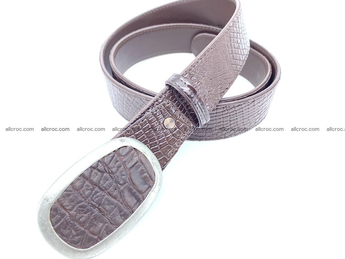 Handcrafted Crocodile leather belt 797 Foto 1