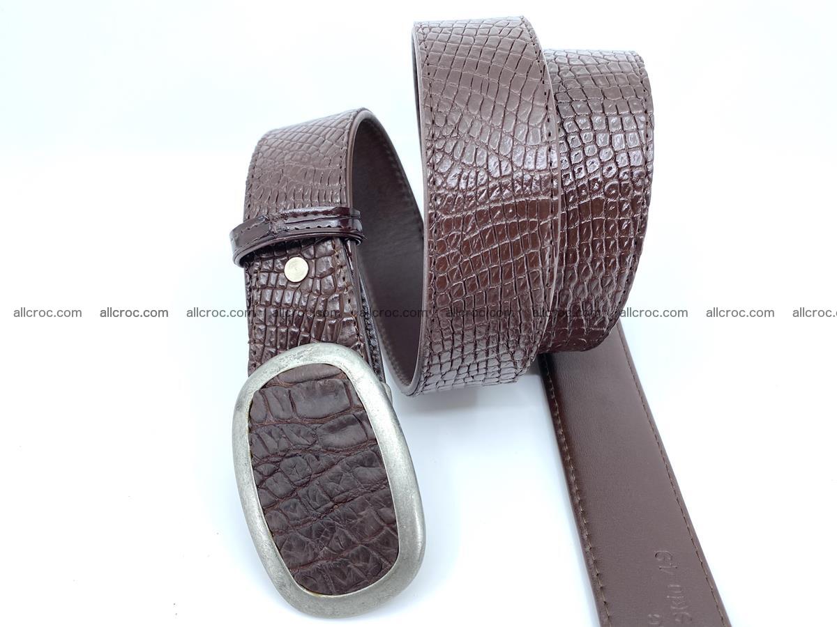 Handcrafted Crocodile leather belt 797 Foto 2