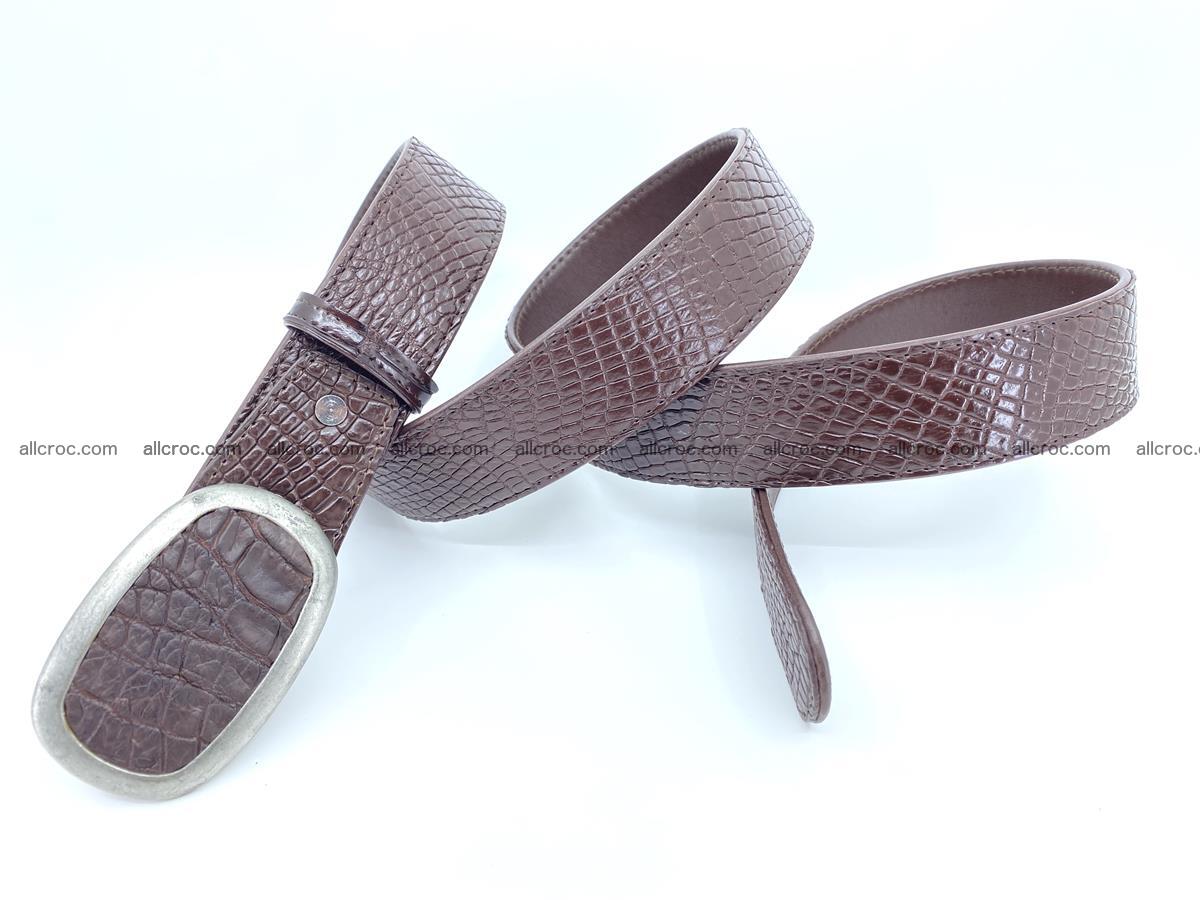 Handcrafted Crocodile leather belt 797 Foto 3