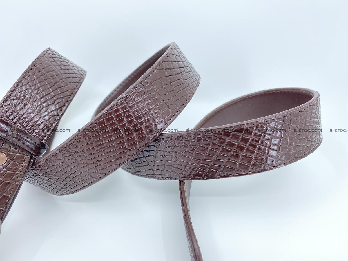 Handcrafted Crocodile leather belt 797 Foto 4