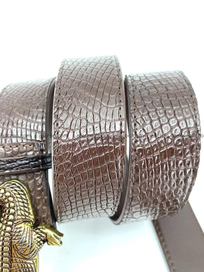 Handcrafted Crocodile leather belt 758 Foto 6