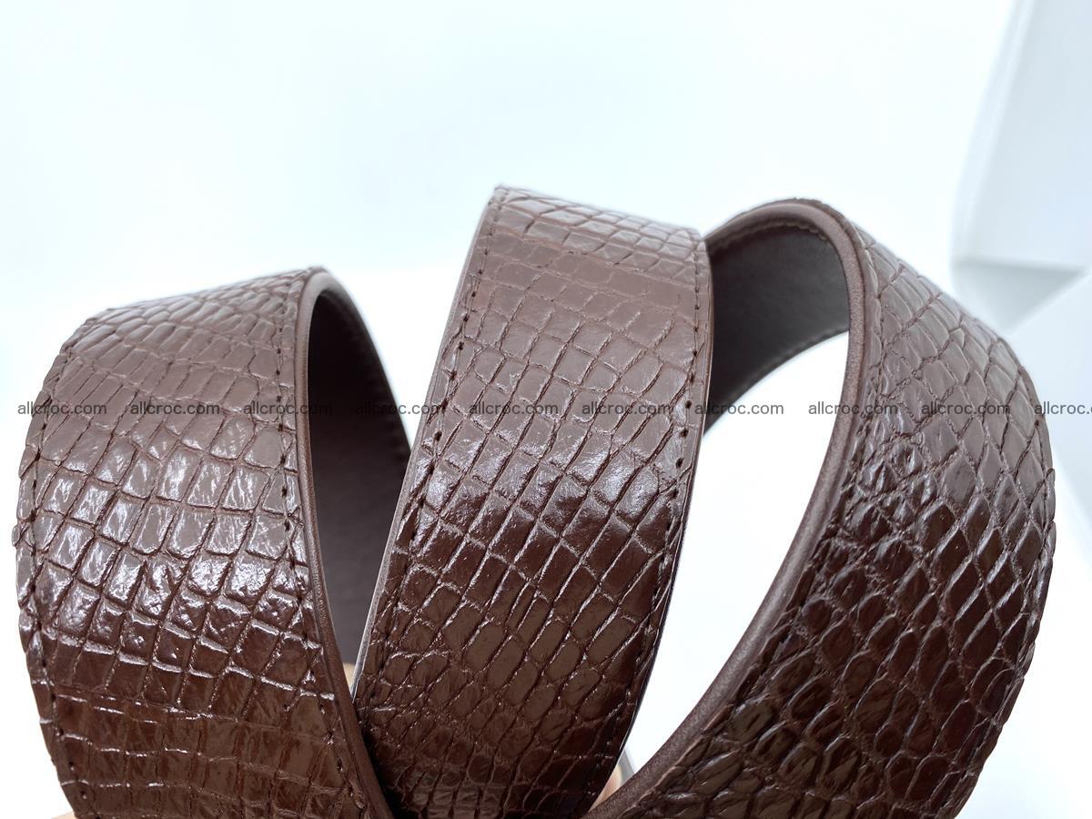 Handcrafted Crocodile leather belt 758 Foto 14