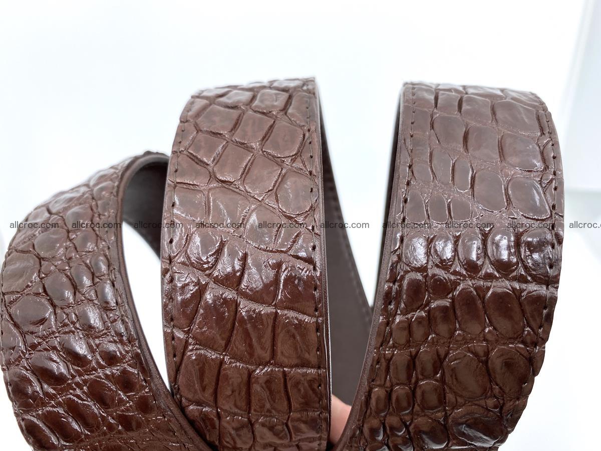 Handcrafted Crocodile leather belt 760 Foto 12