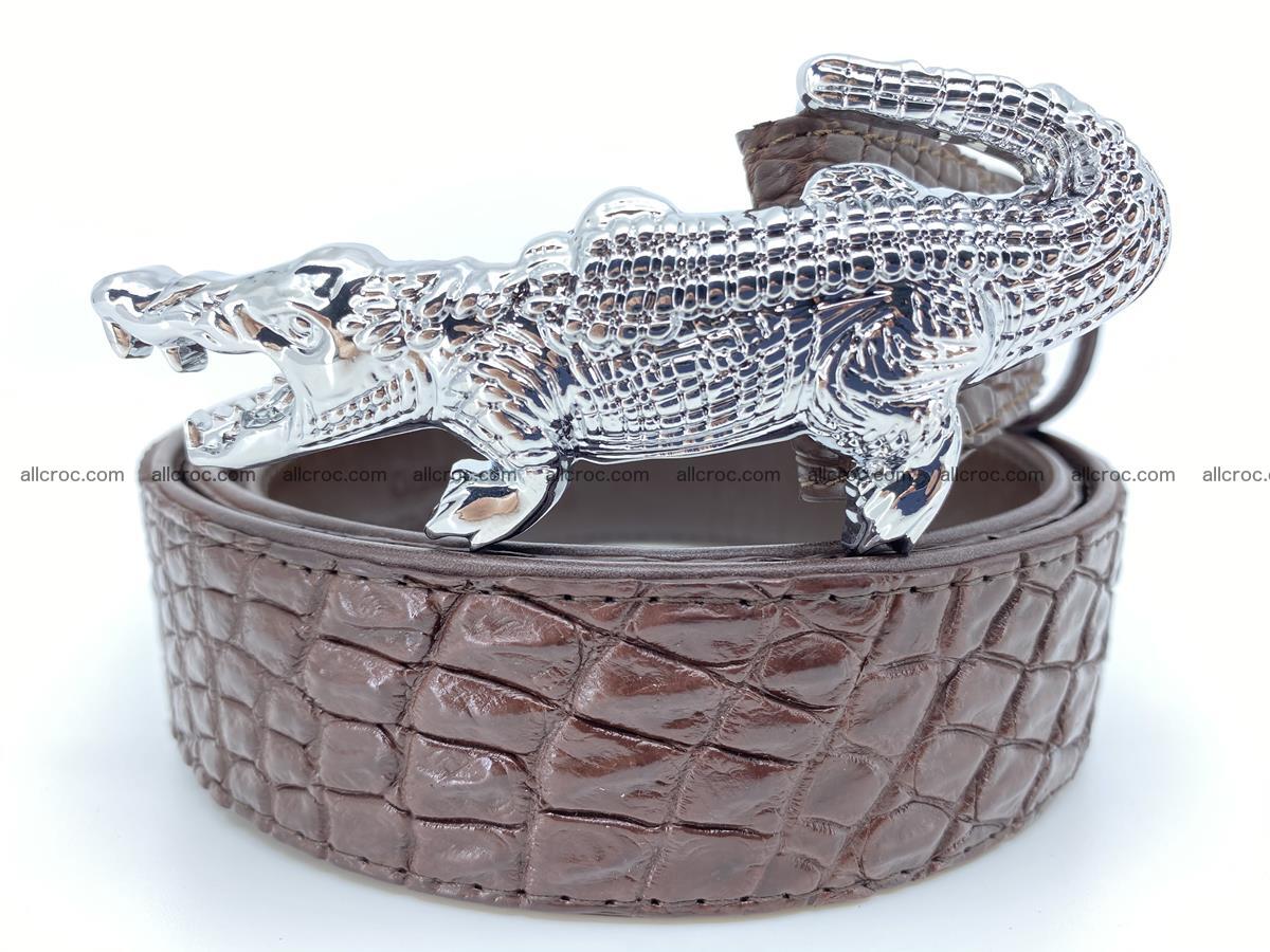 Handcrafted Crocodile leather belt 760 Foto 0