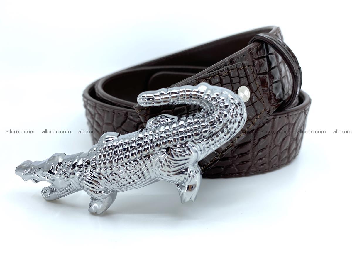 Handcrafted Crocodile leather belt 760 Foto 1