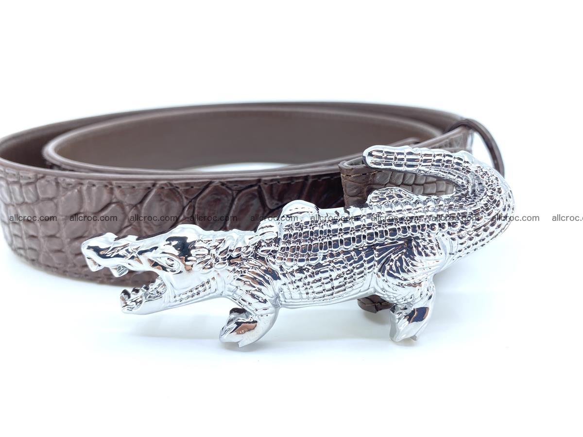 Handcrafted Crocodile leather belt 760 Foto 2