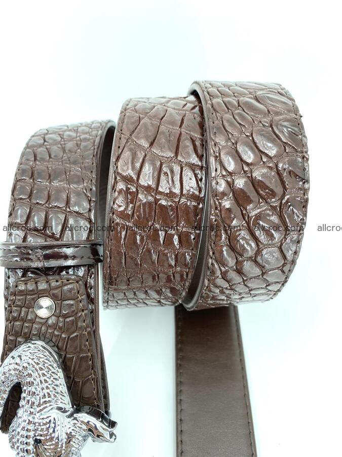 Handcrafted Crocodile leather belt 760 Foto 4