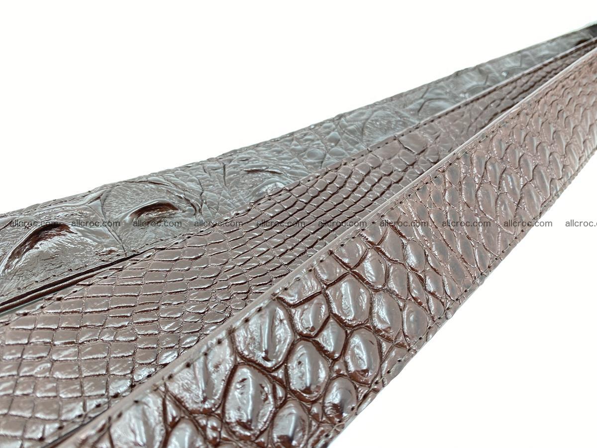 Handcrafted Crocodile leather belt 781 Foto 9