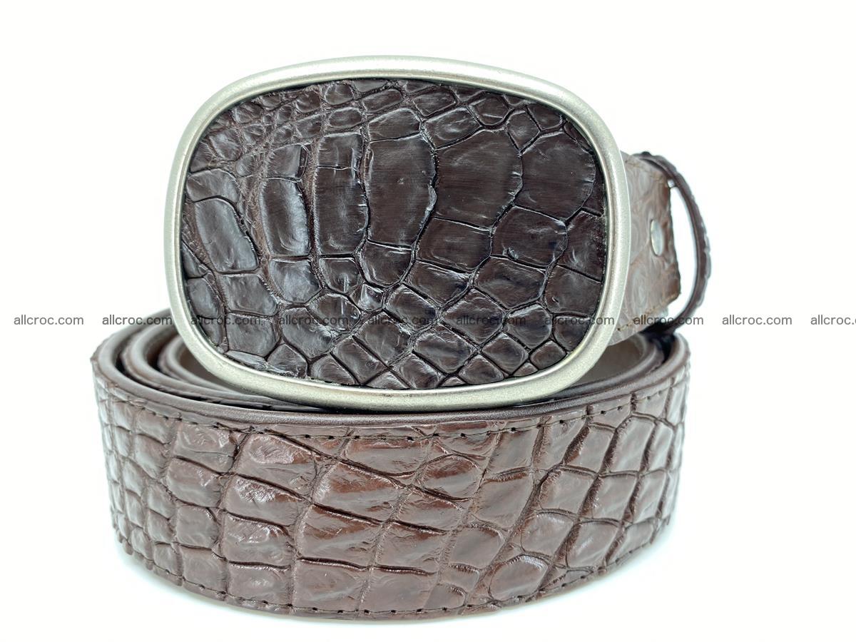 Handcrafted Crocodile leather belt 781 Foto 0