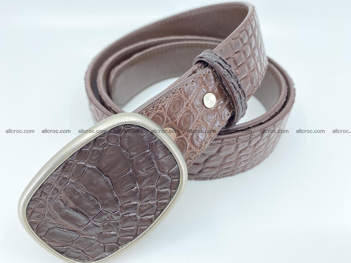 Handcrafted Crocodile leather belt 781 Foto 1