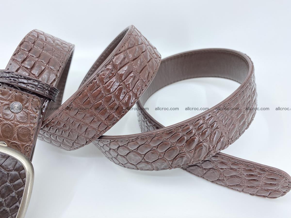 Handcrafted Crocodile leather belt 781 Foto 4