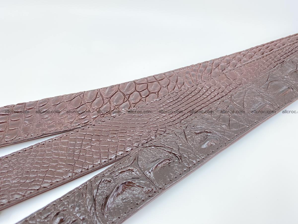 Handcrafted Crocodile leather belt 789 Foto 9