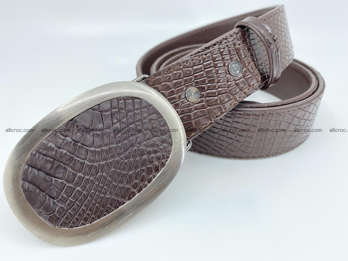 Handcrafted Crocodile leather belt 791 Foto 1