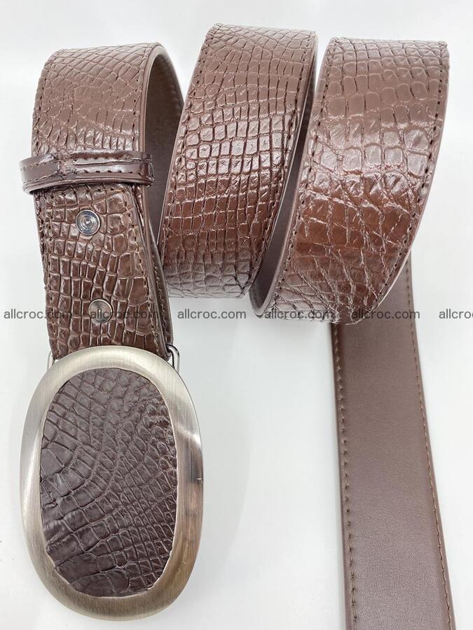 Handcrafted Crocodile leather belt 791 Foto 2