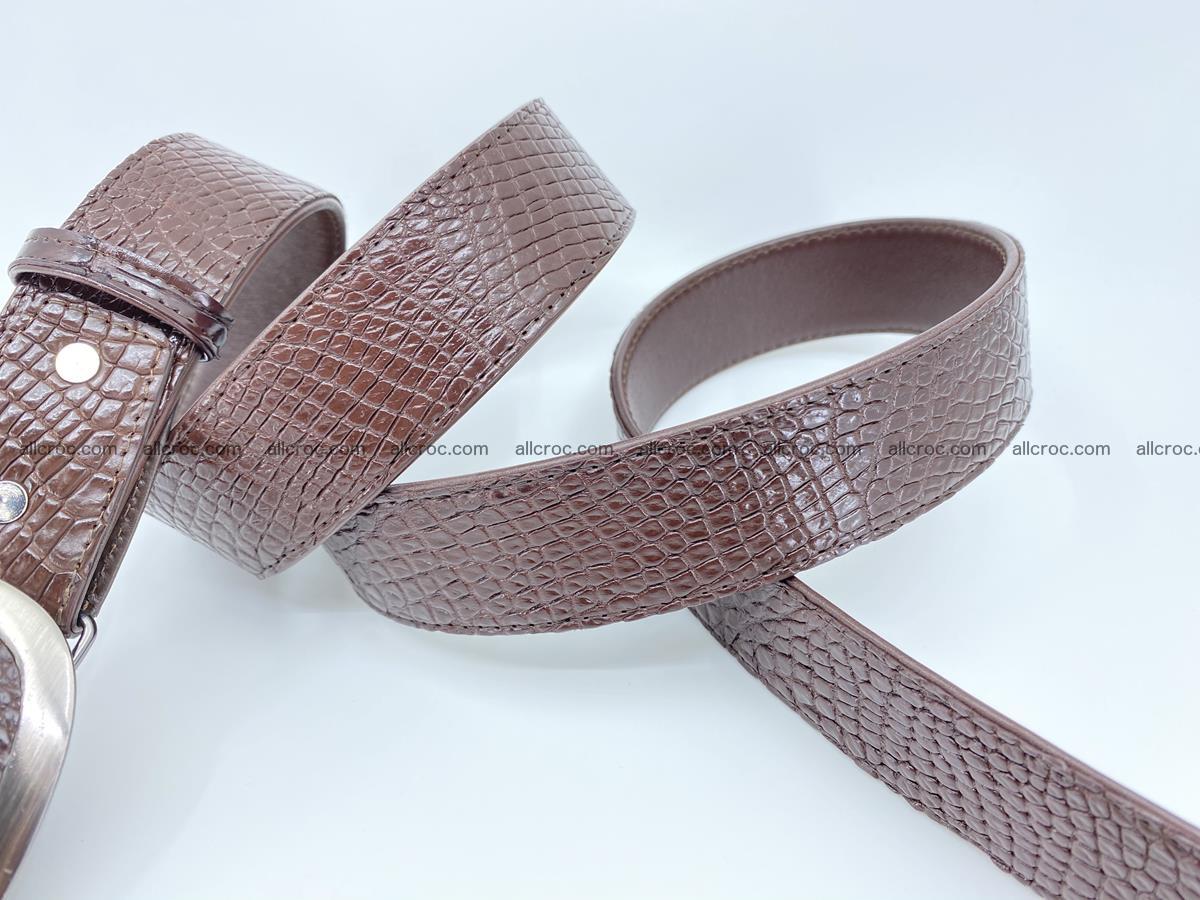 Handcrafted Crocodile leather belt 791 Foto 4