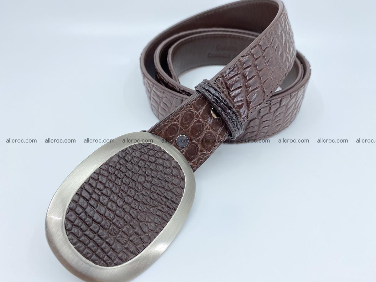 Handcrafted Crocodile leather belt 789 Foto 1