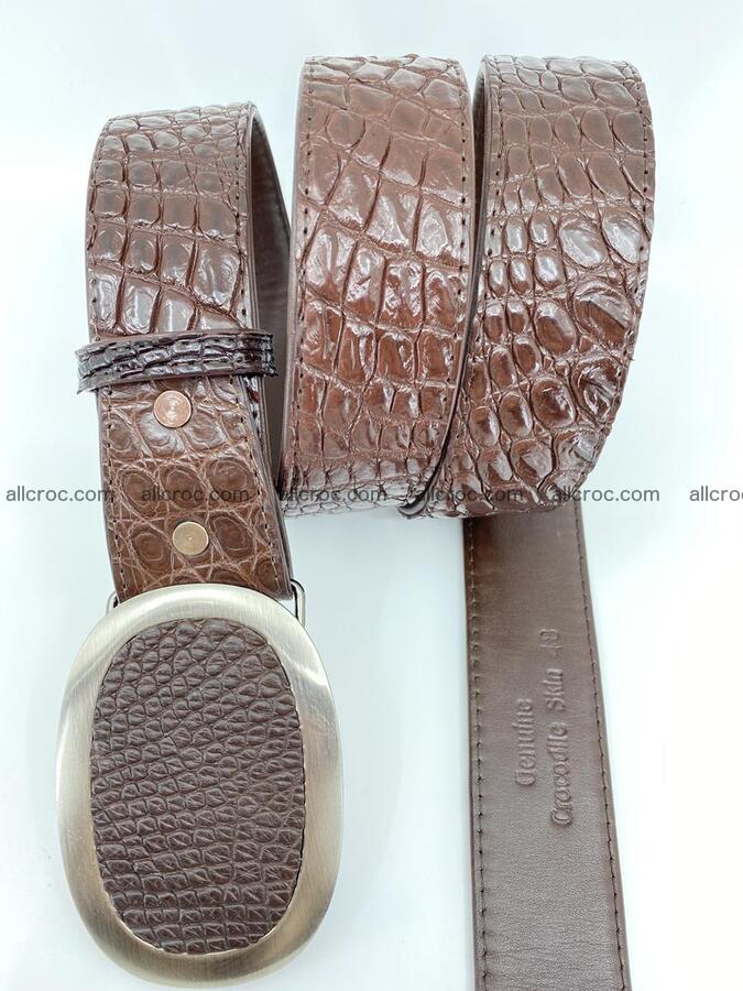 Handcrafted Crocodile leather belt 789 Foto 2