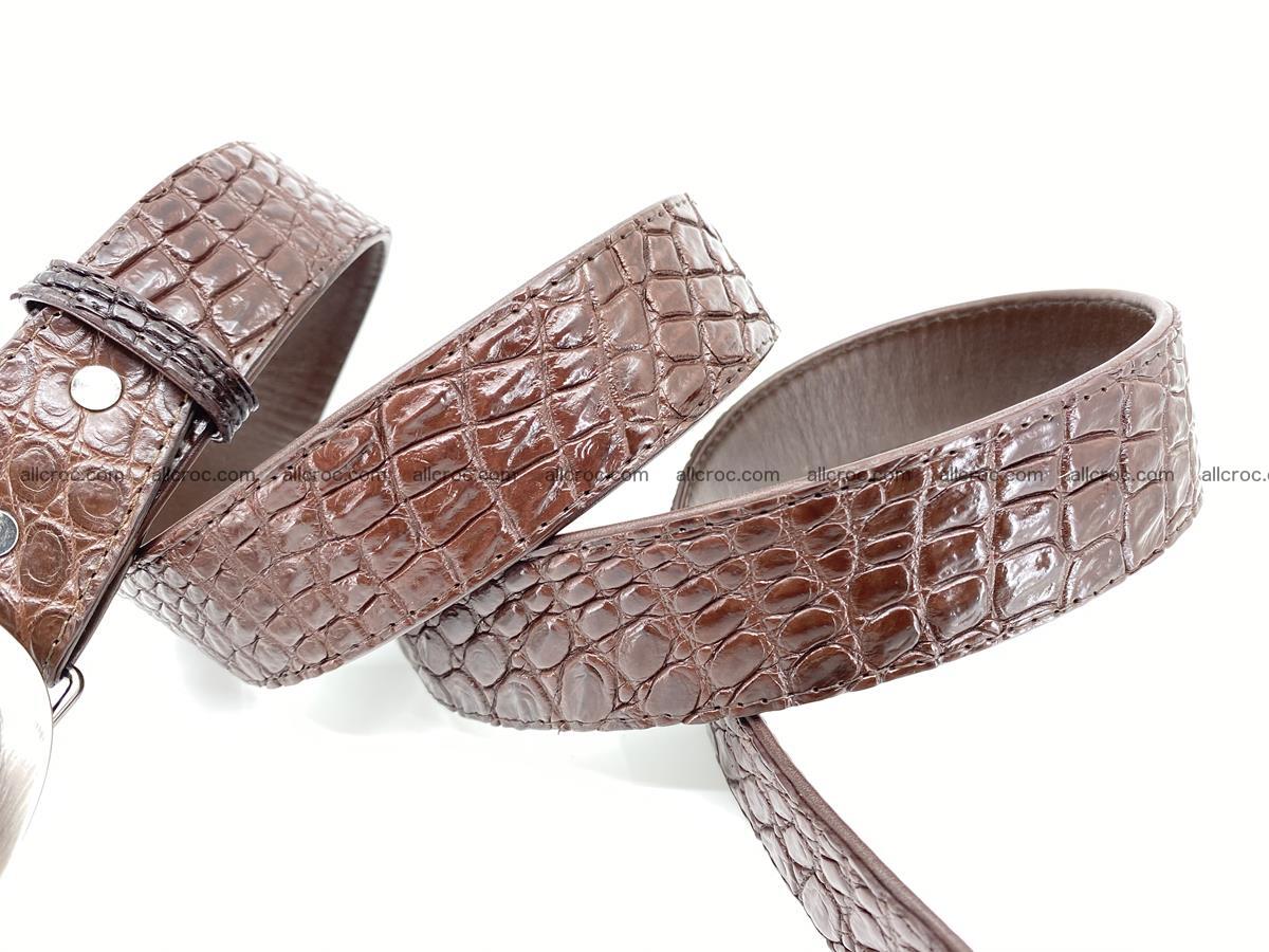 Handcrafted Crocodile leather belt 789 Foto 4